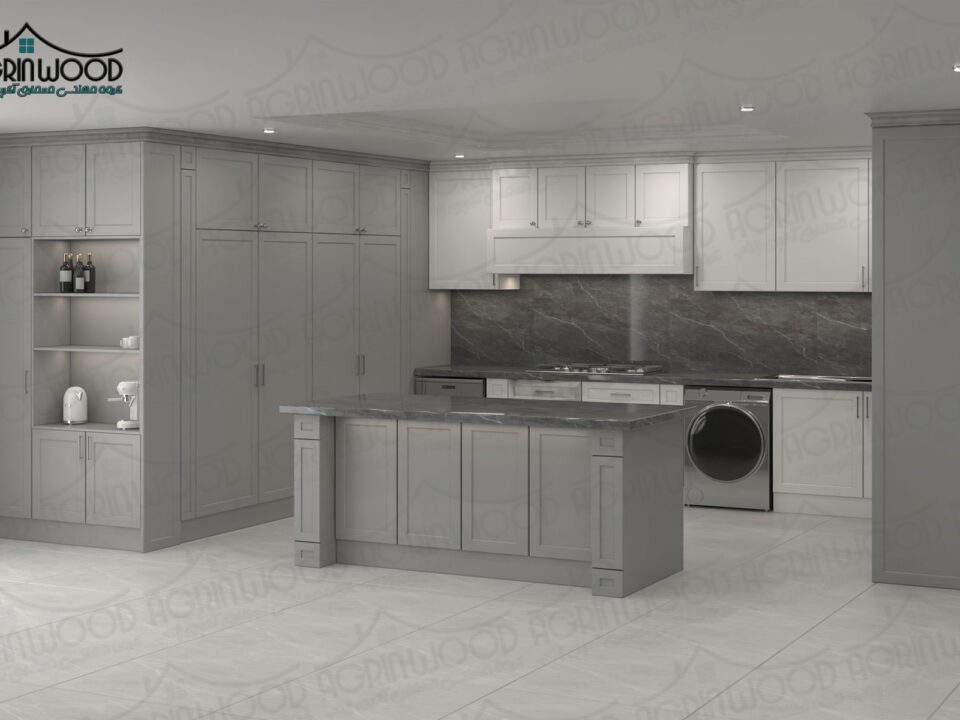 جدیدترین کابینت سفید طوسی