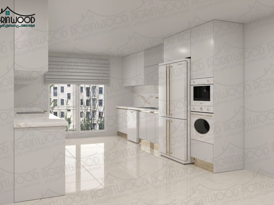 کابینت مدرن طلایی