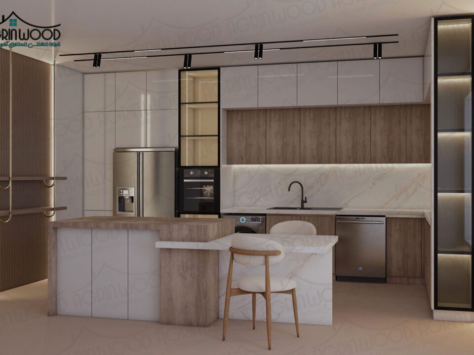 کابینت مدرن جدید دورنگ
