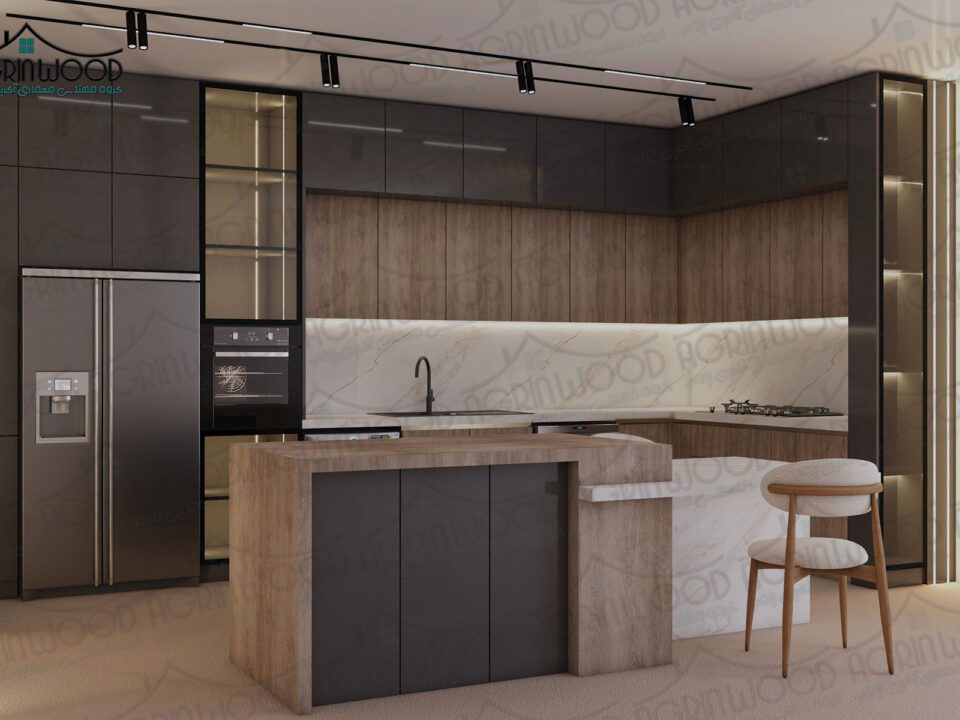کابینت جدید انزو سفید طلایی