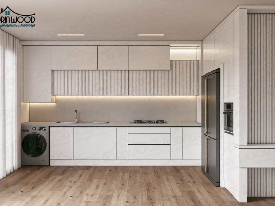 کابینت سفید طرحدار