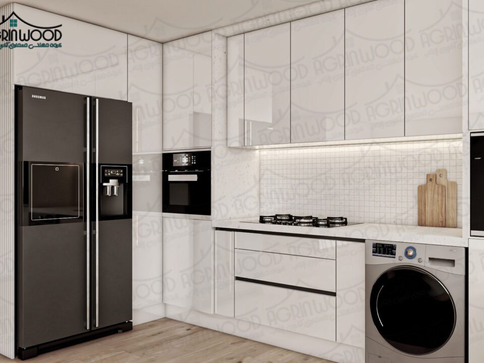 مدل کابینت های گلاس سفید