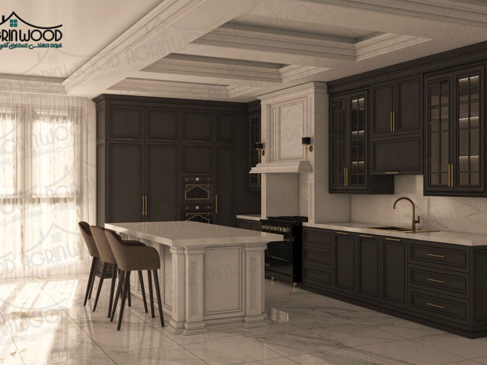 آشپزخانه با کابینت جدید