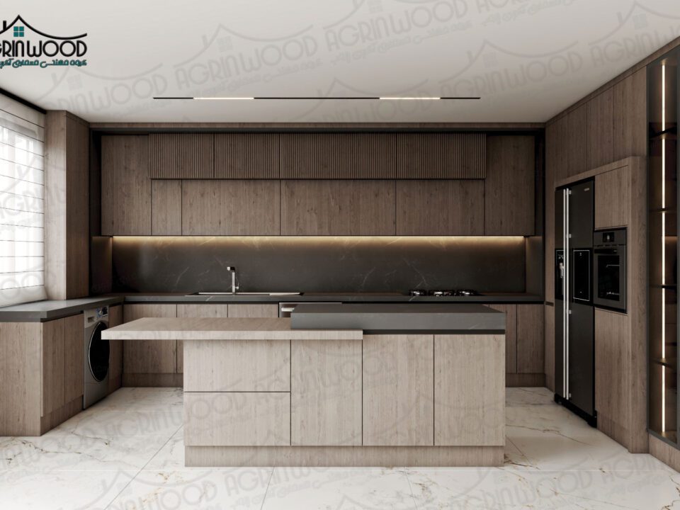 کابینت ام دی اف طرح چوب