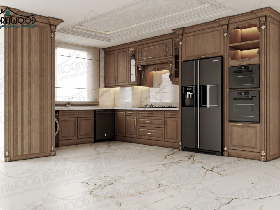 طرح جدید کابینت چوب