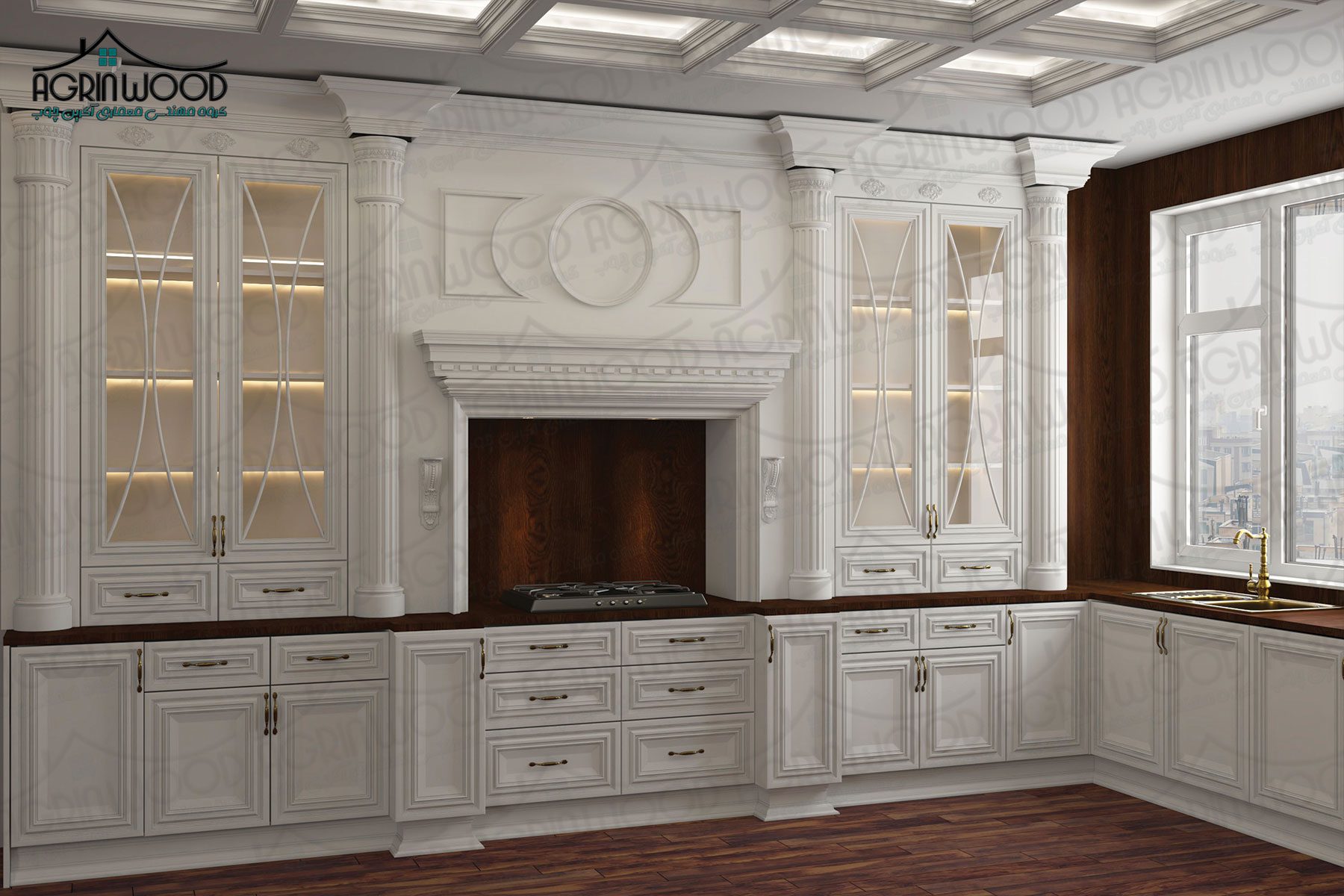 کابینت کلاسیک ممبران سفید
