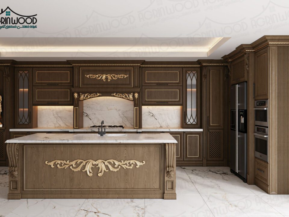 عکس کابینت تمام چوب