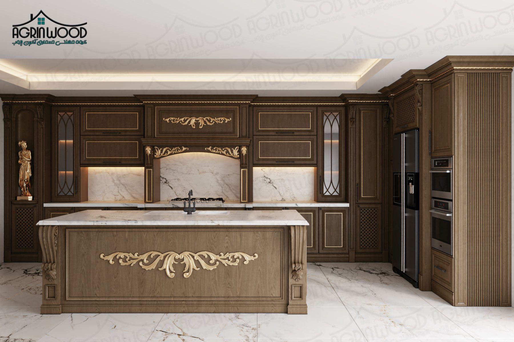 عکس کابینت تمام چوب