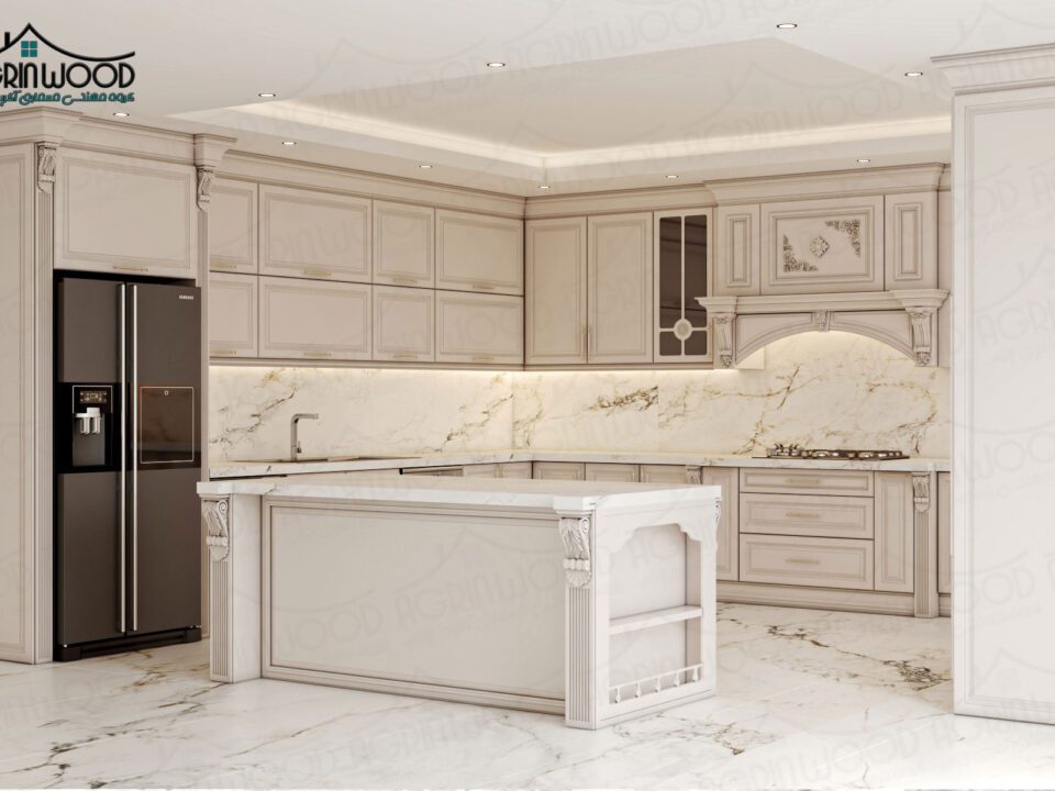جدیدترین کابینت کلاسیک سفید