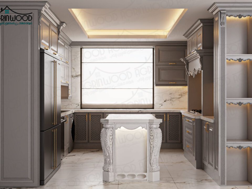 کابینت شیک طوسی