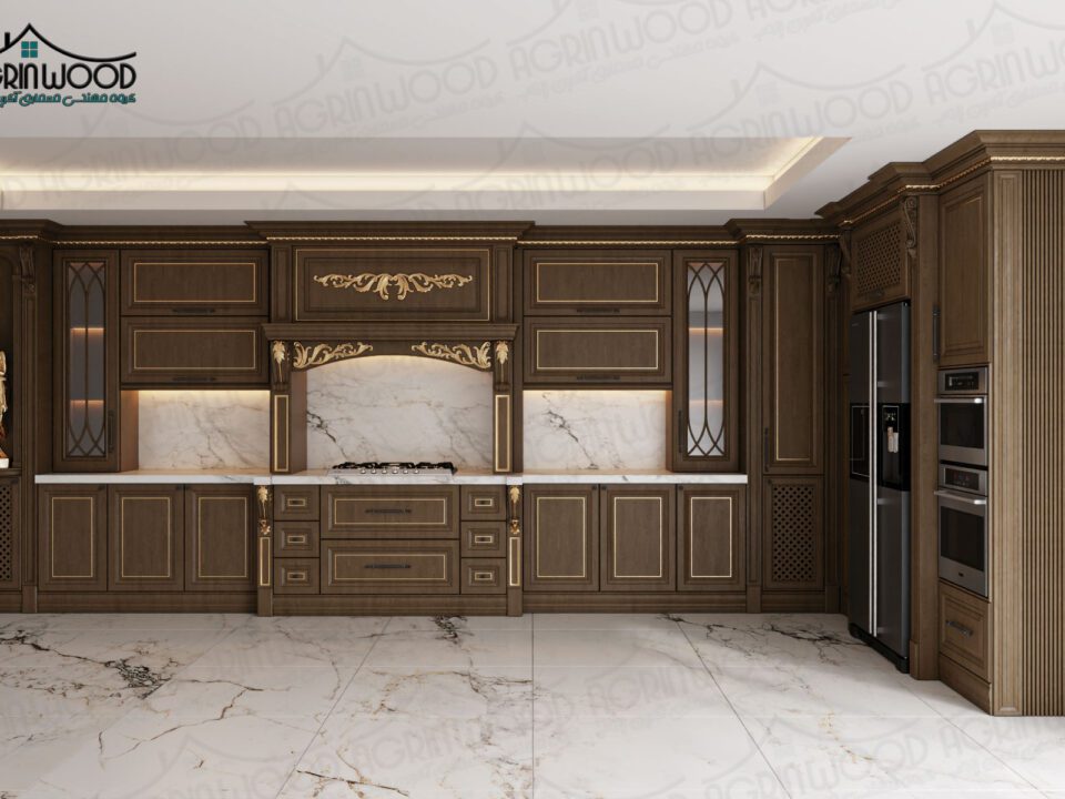 کابینت تمام چوب گردو