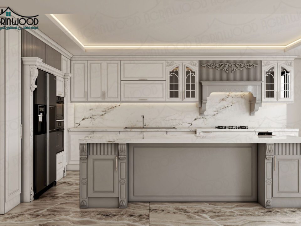 کابینت کلاسیک سفید جدید