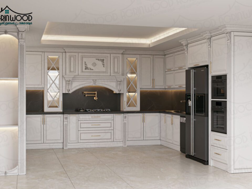 انواع کابینت کلاسیک سفید