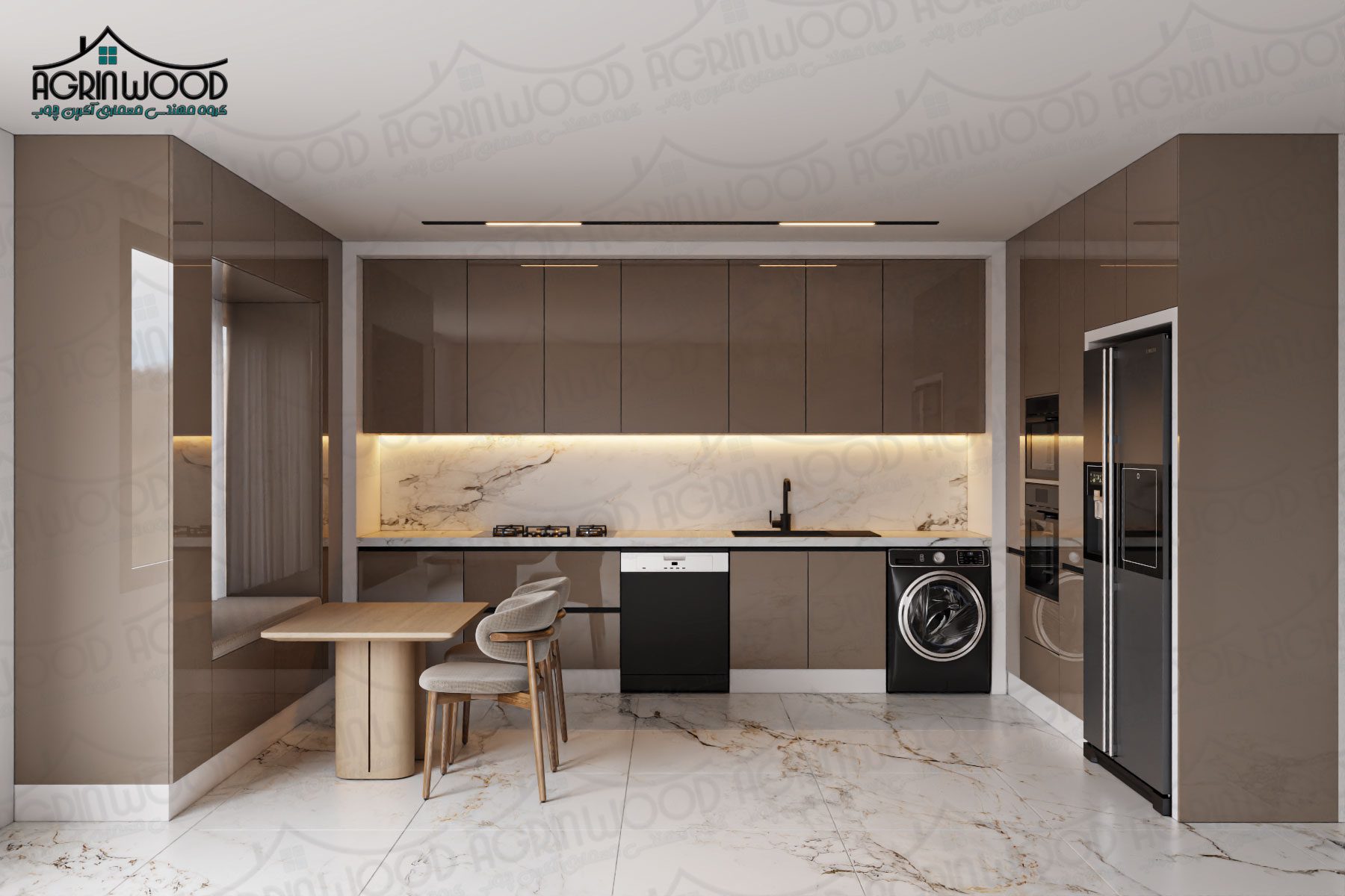 سبک مدرن کابینت های گلاس