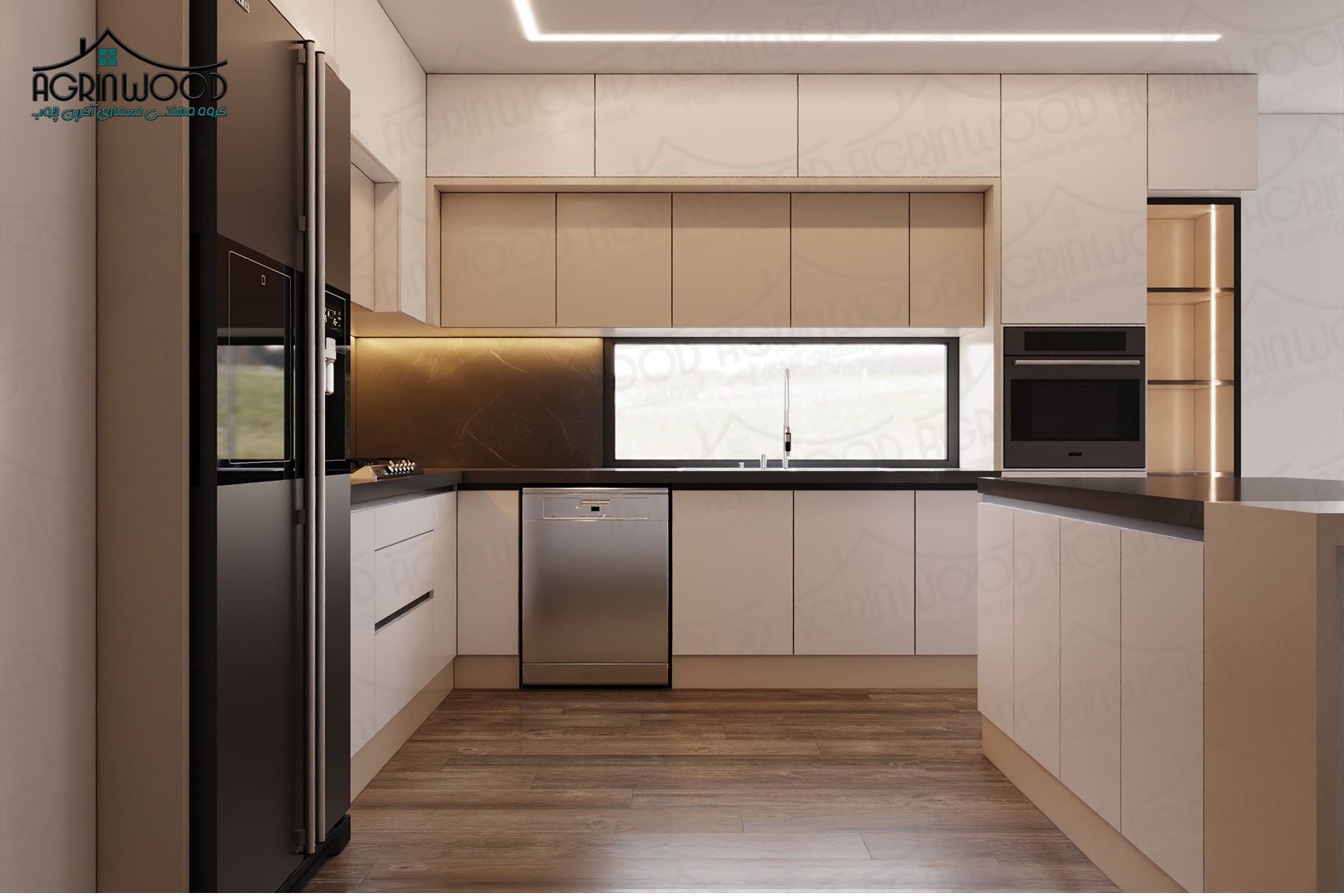 ام دی اف سفید کرم