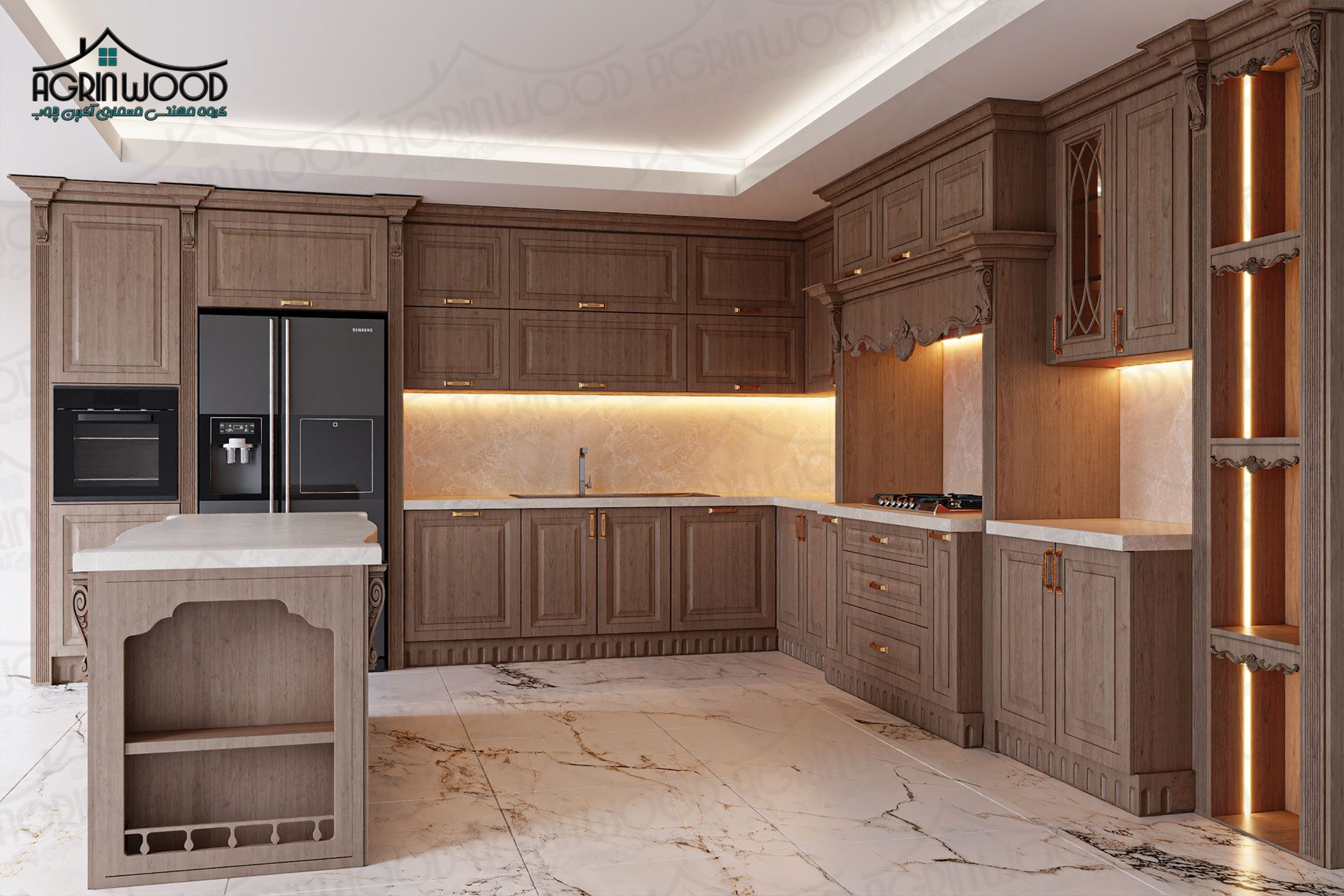 انواع جدید کابینت چوب