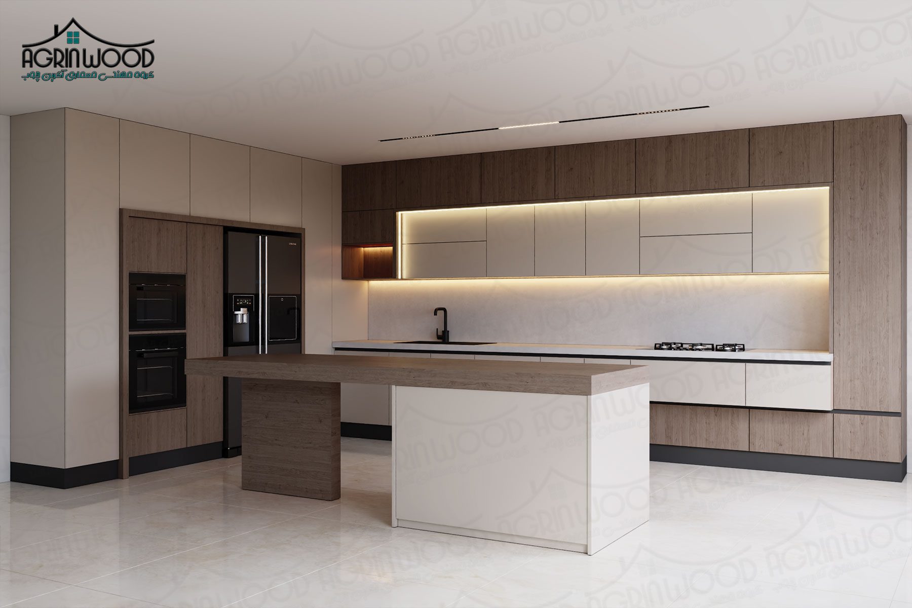 کابینت ام دی اف جدید دو رنگ