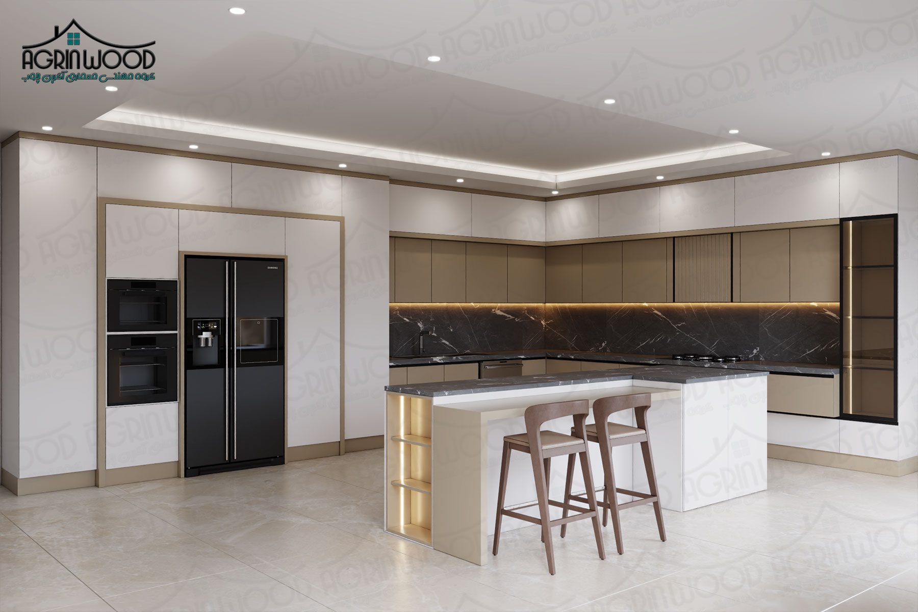 ام دی اف سفید کرم