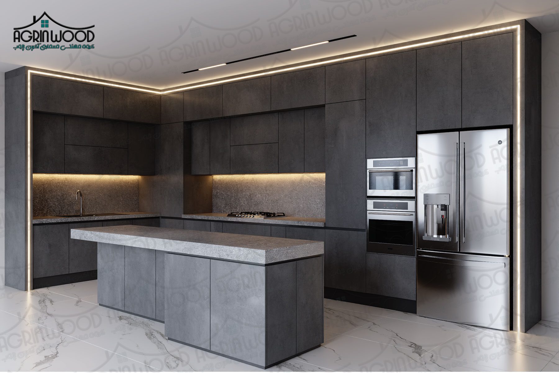 کابینت طرح بتن