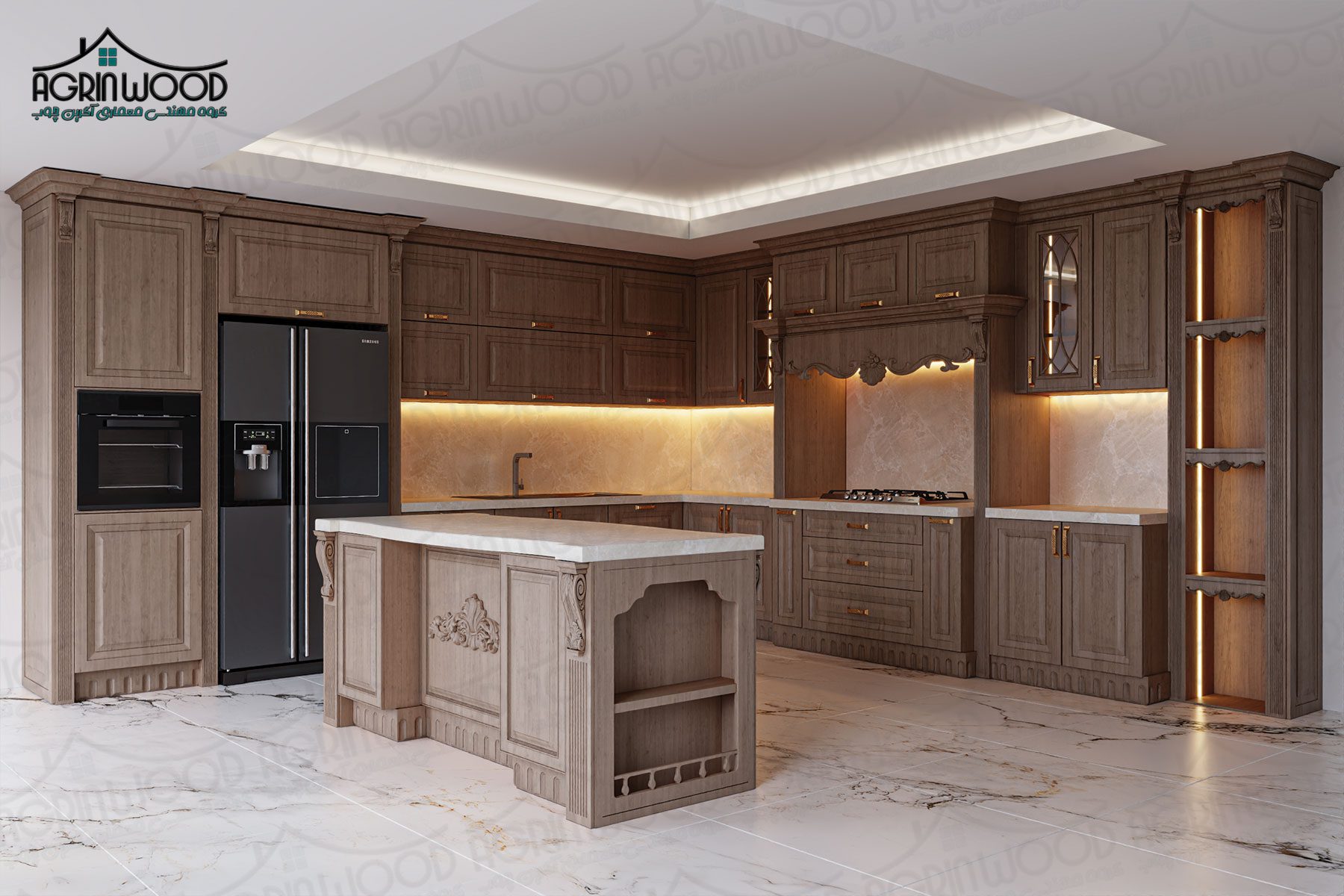مدل جدید کابینت چوبی