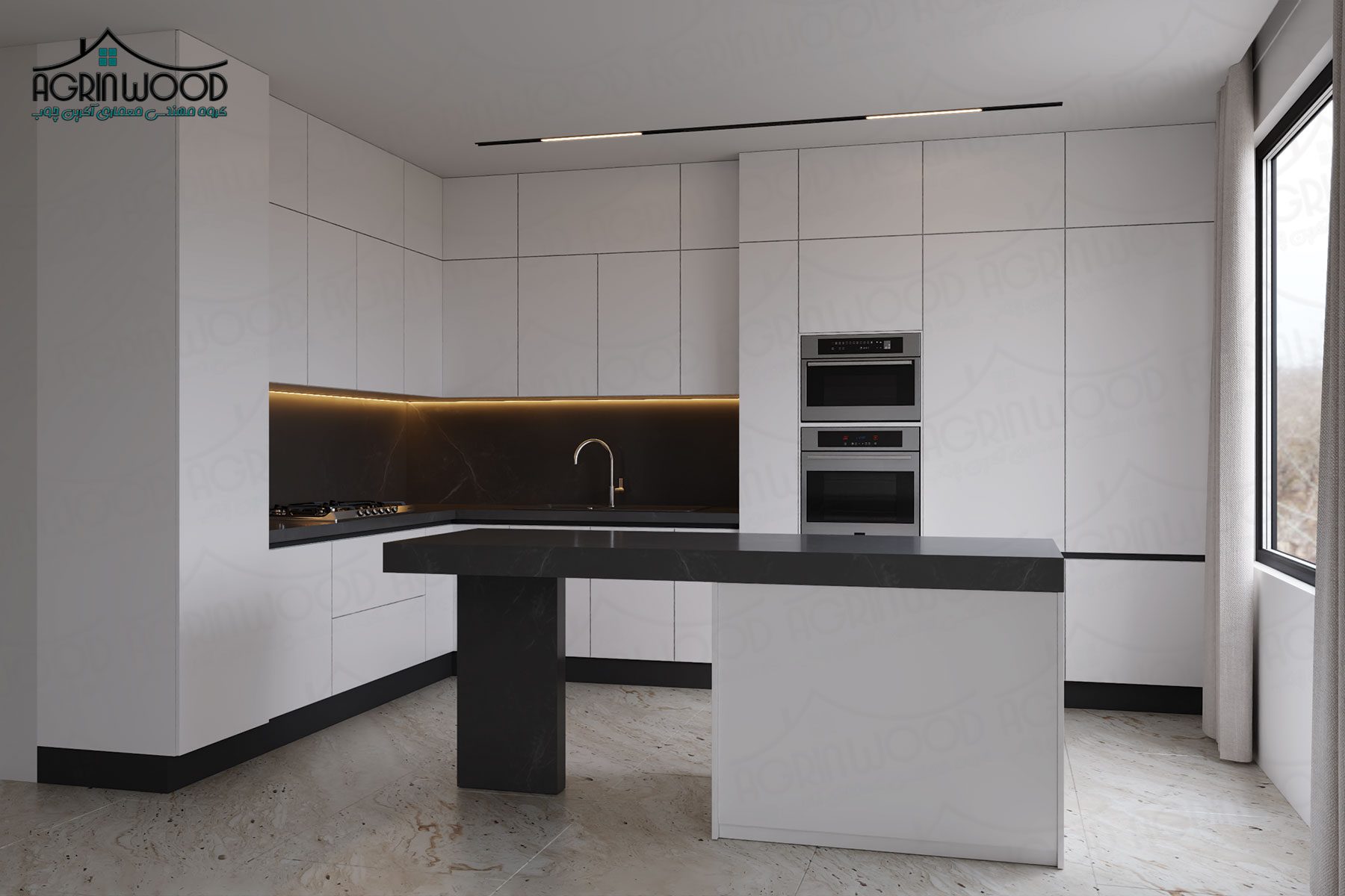 کابینت ام دی اف جدید سفید