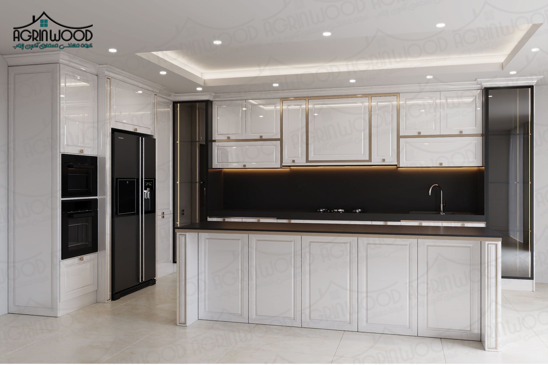 طرح کابینت انزو سفید