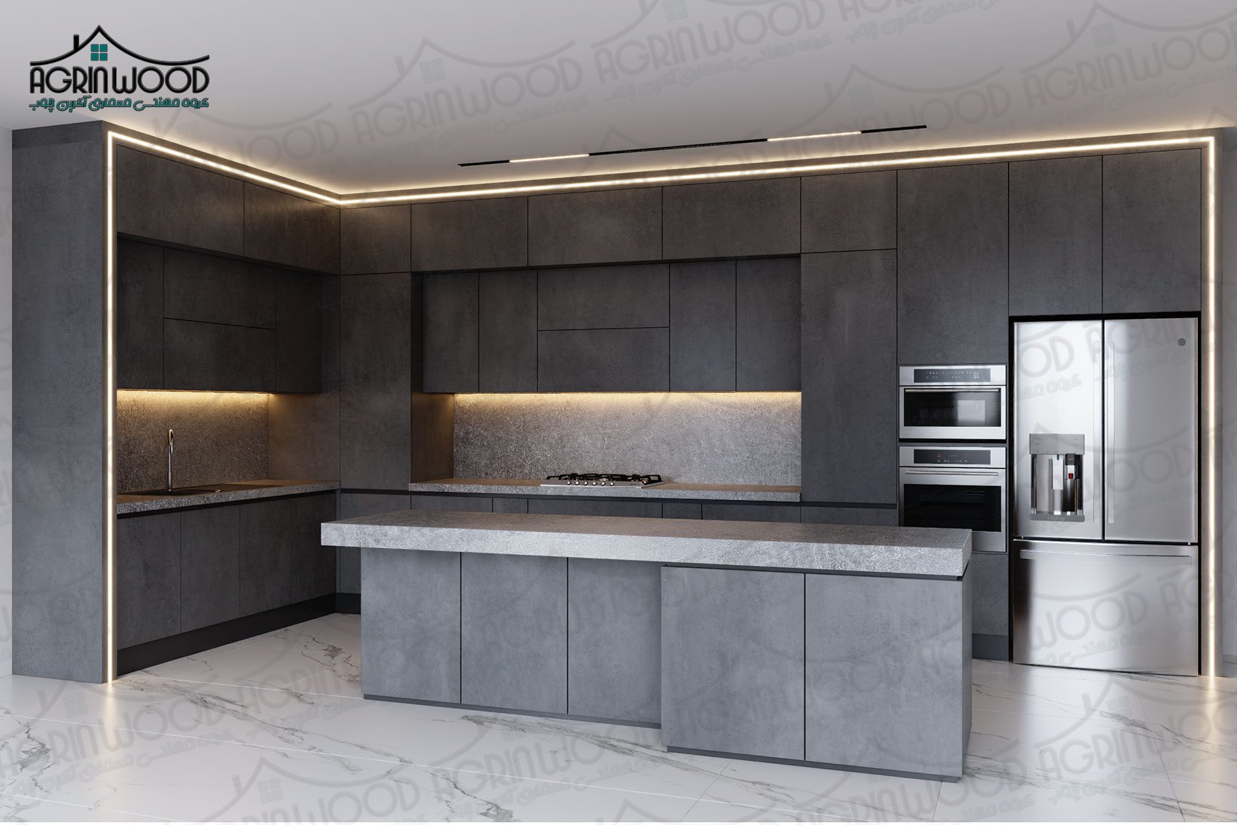 طرح کابینت مینیمال طوسی