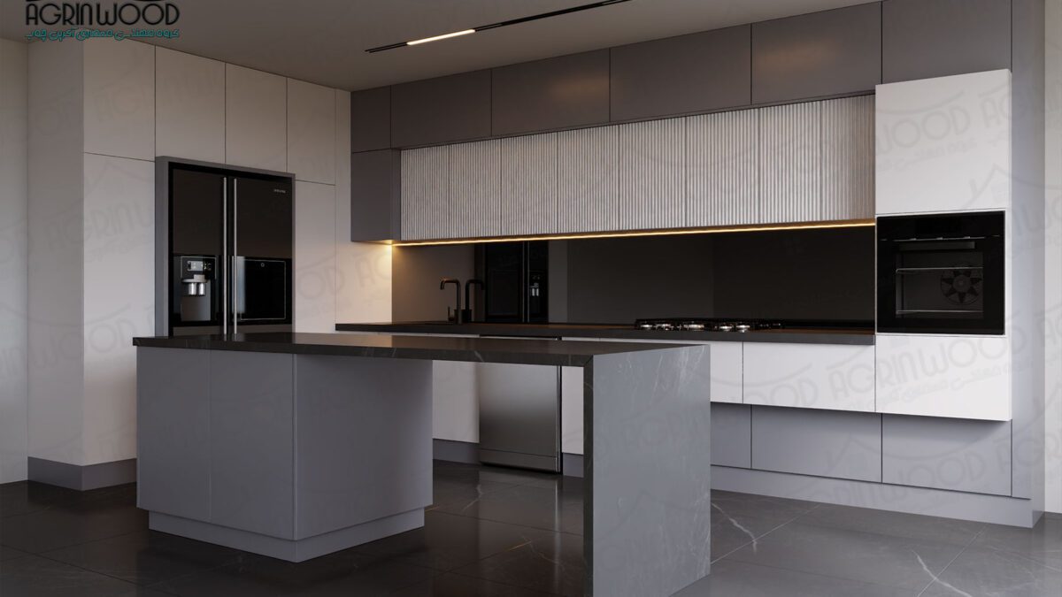 جدیدترین مدل کابینت ام دی اف دو رنگ