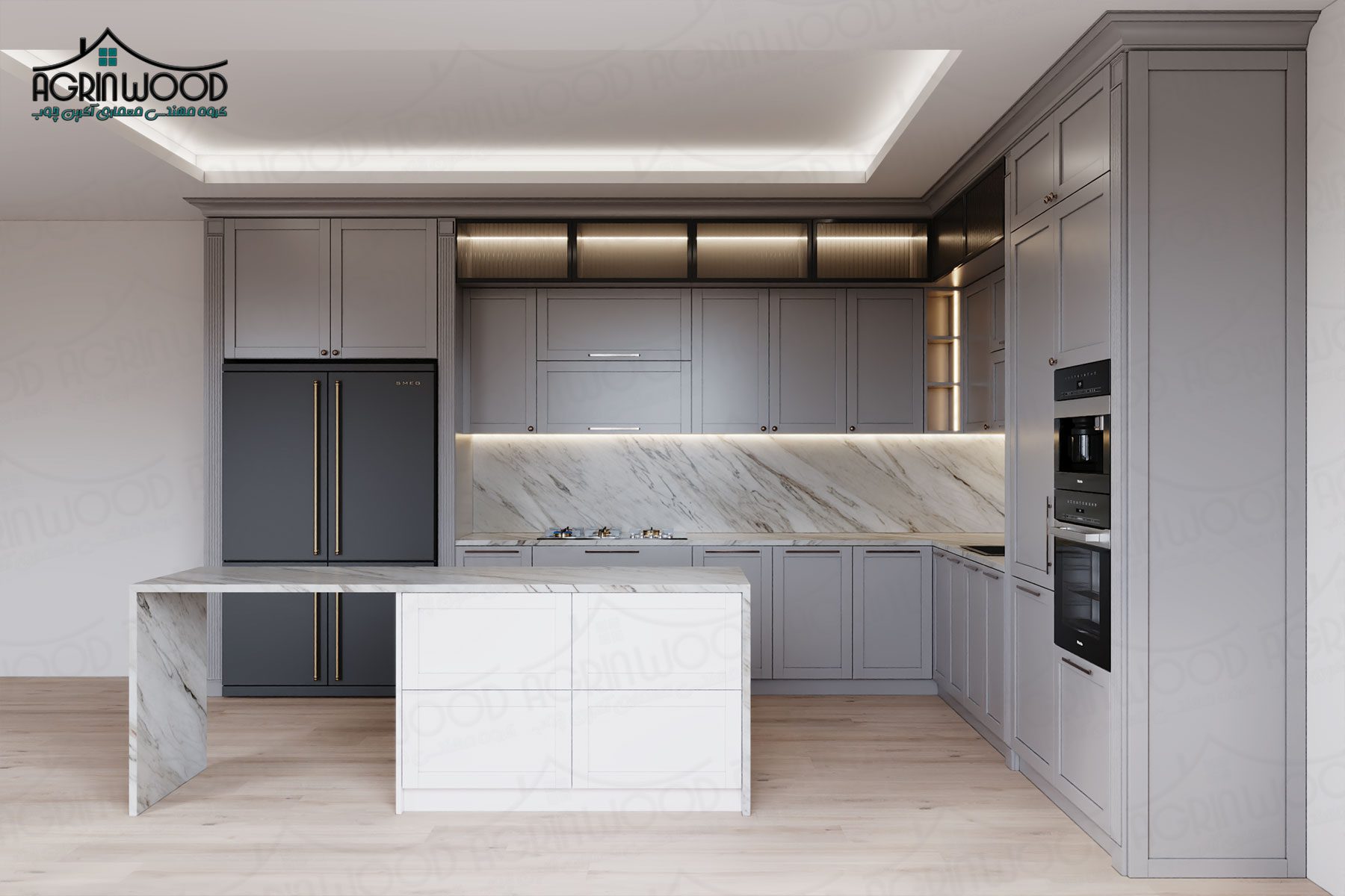 طرح کابینت نئوکلاسیک طوسی