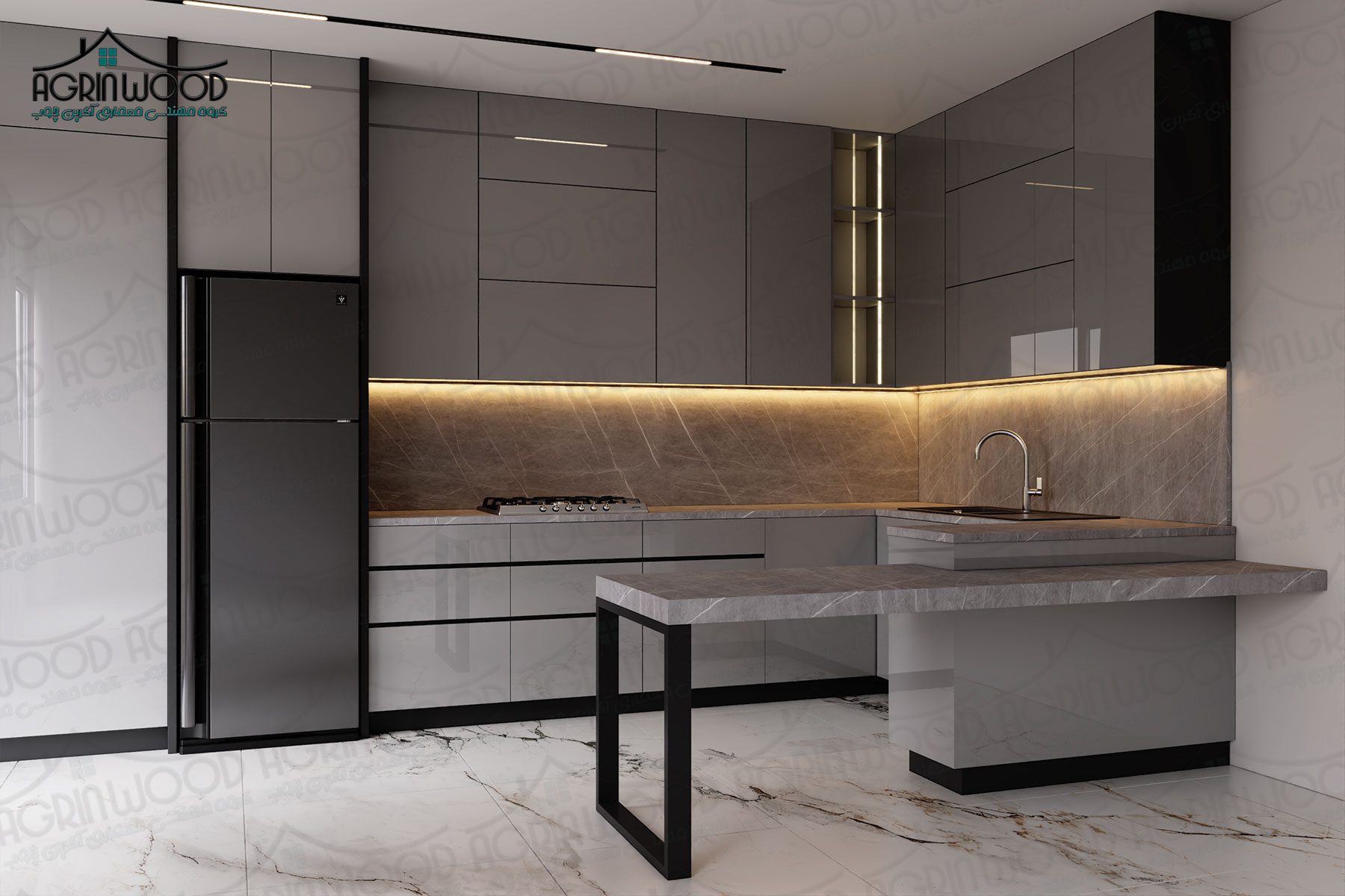 طرح کابینت مینیمال طوسی