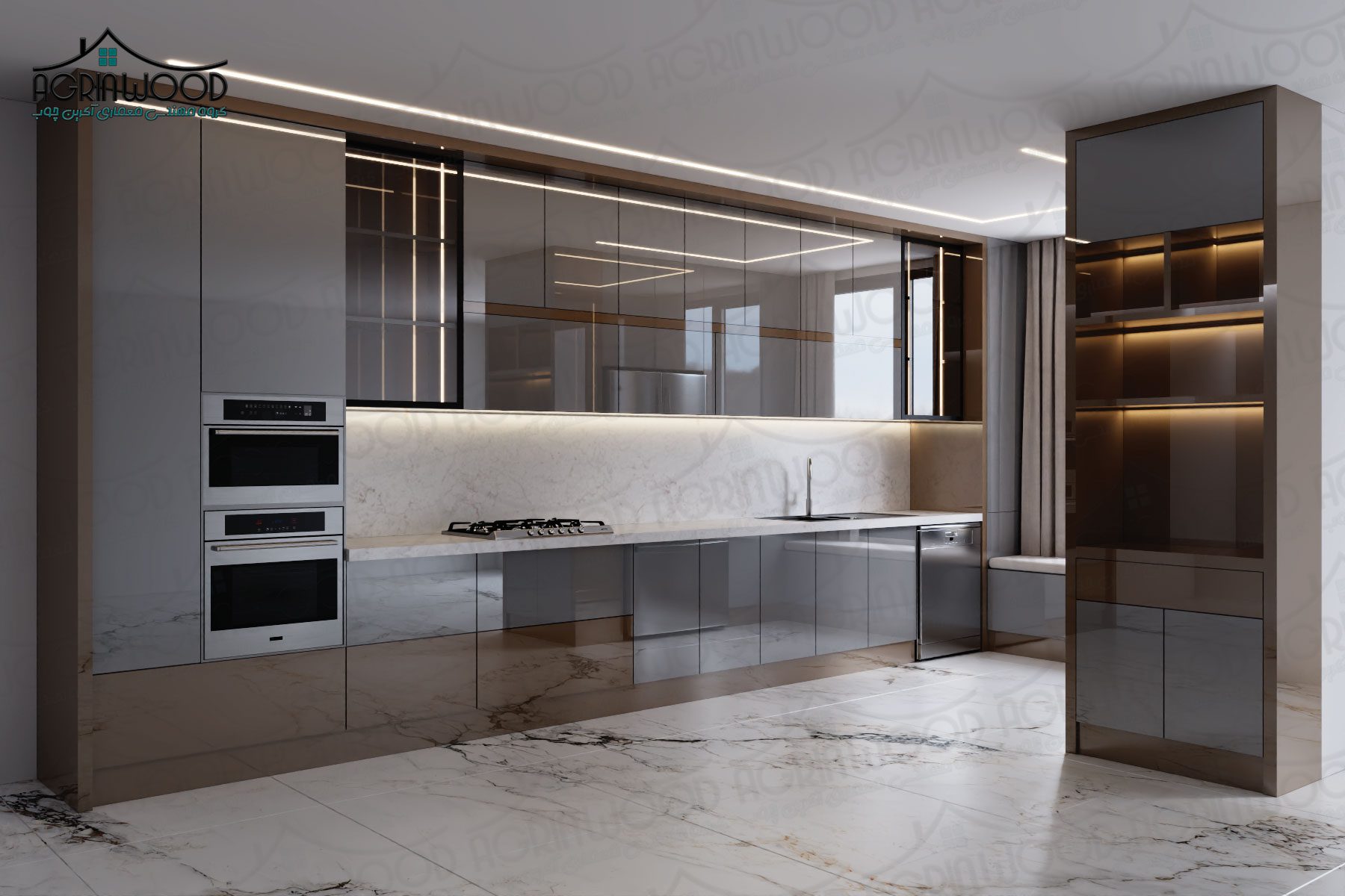 طرح کابینت مینیمال طوسی