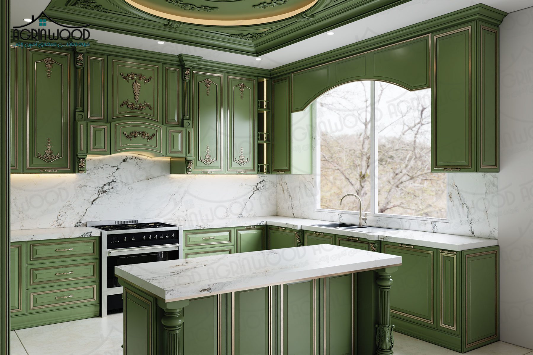 بهترین ترکیب رنگ کابینت کلاسیک بهترین ترکیب رنگ کابینت کلاسیک