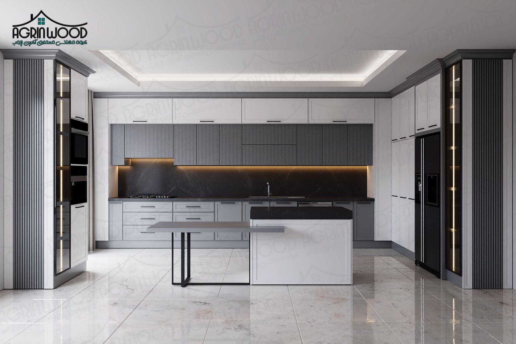 بهترین ترکیب رنگ کابینت نئوکلاسیک