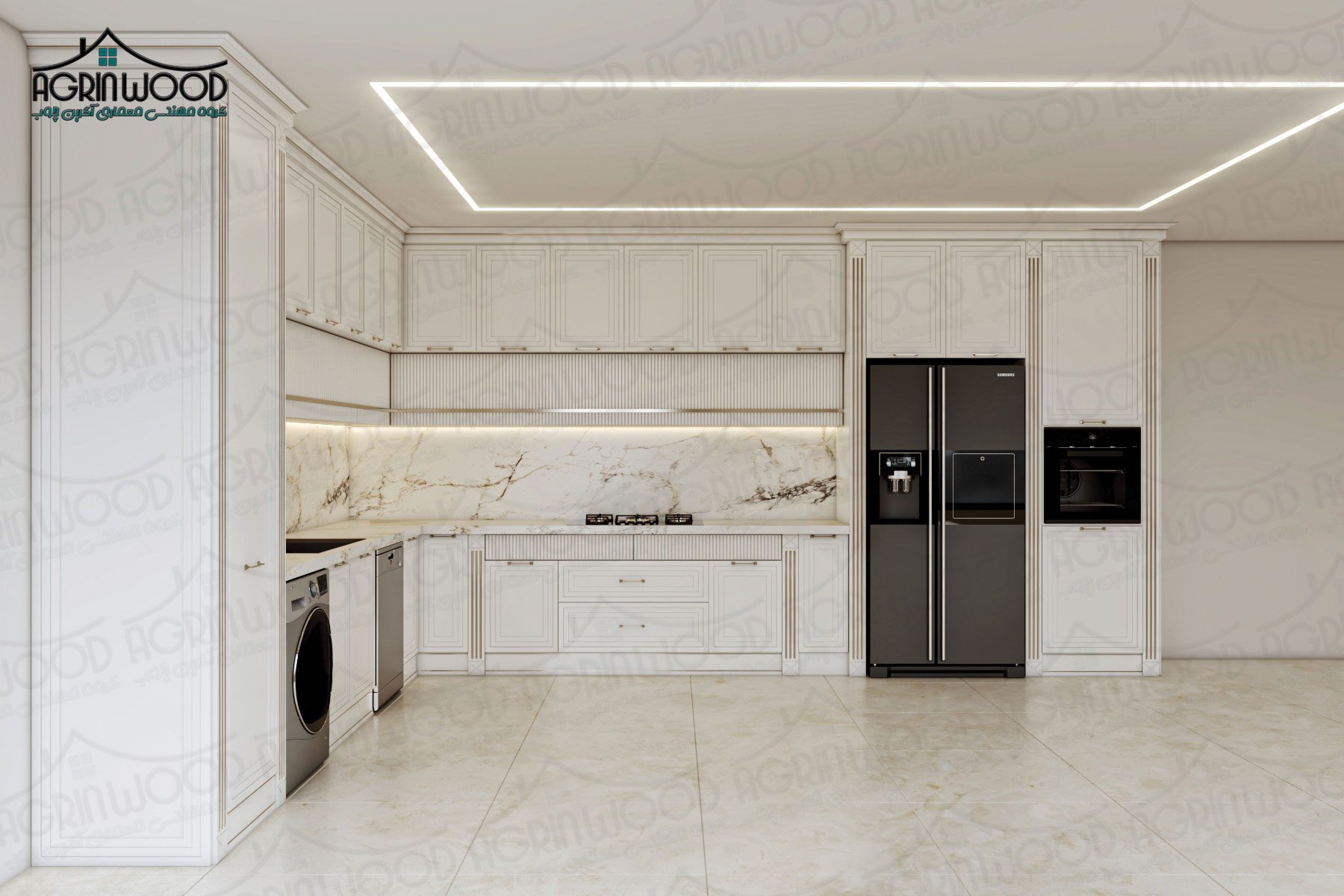 کابینت تک رنگ بهتر است یا دو رنگ