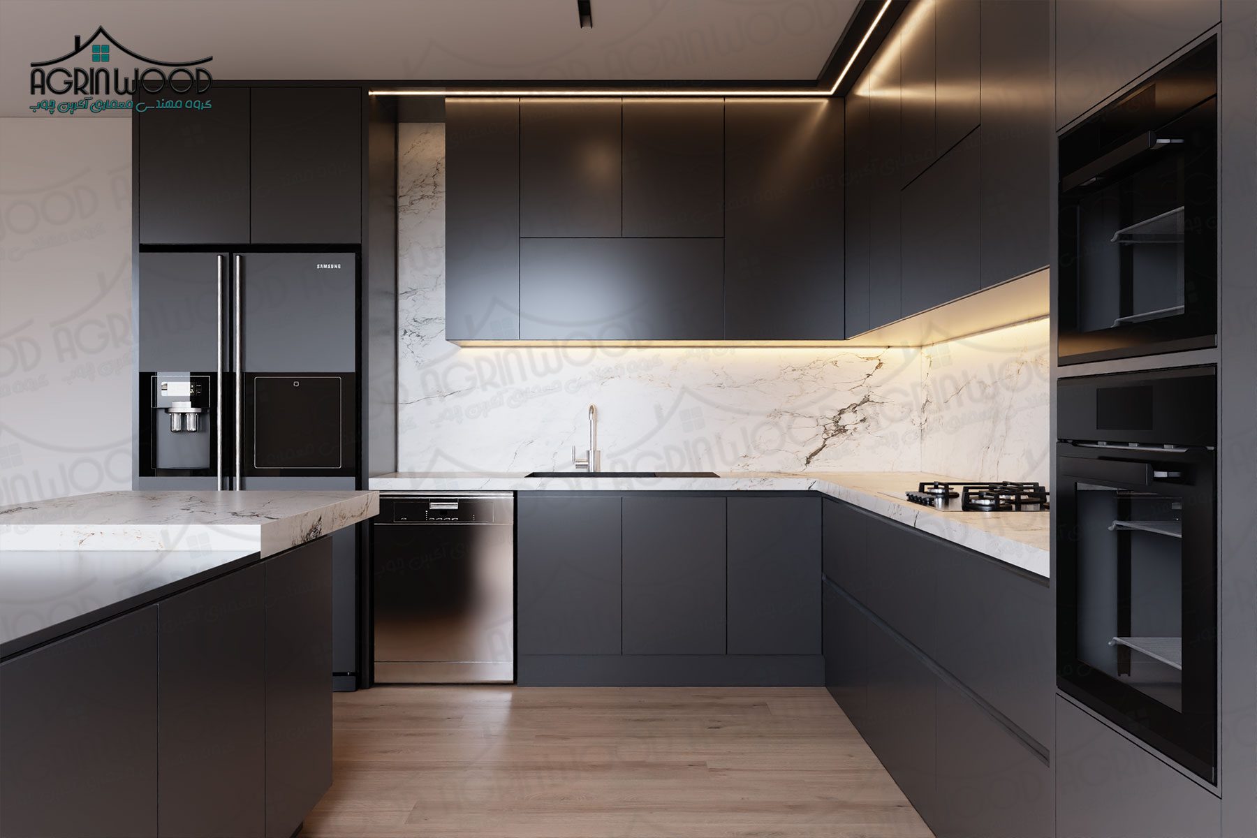 کابینت های گلاس مات یا براق کابینت های گلاس مات یا براق