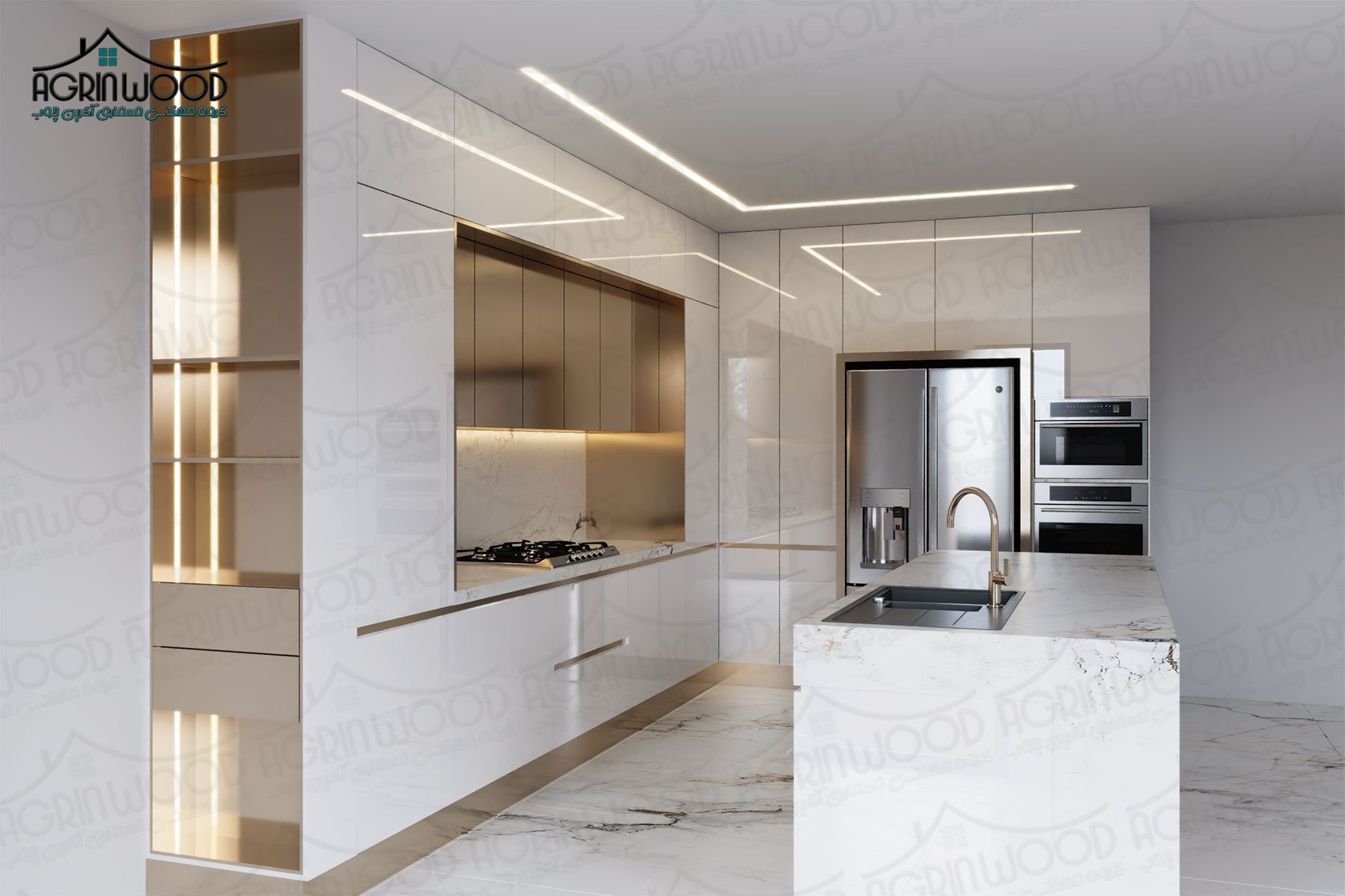 کابینت های گلاس دو رنگ جدید کابینت های گلاس دو رنگ جدید