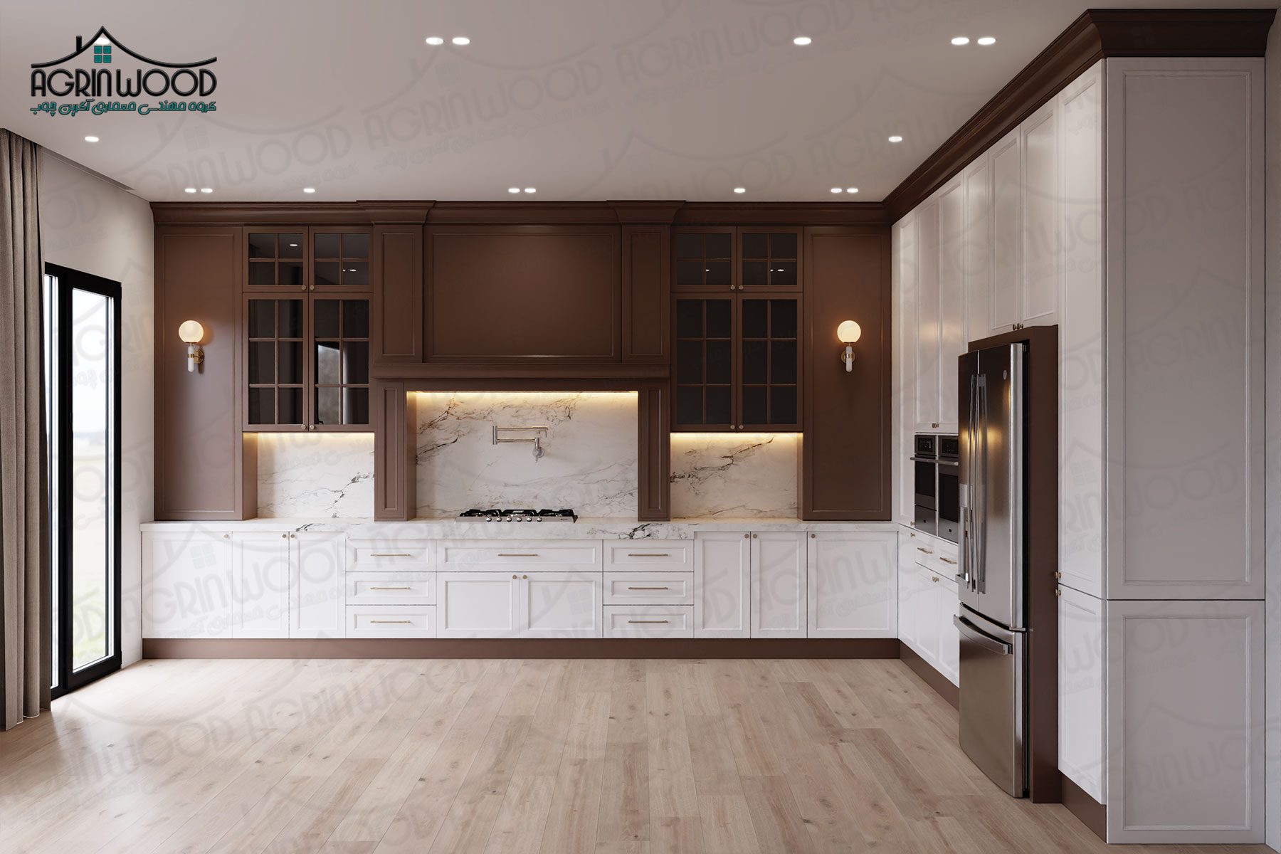 مدل جدید کابینت قهوه ای