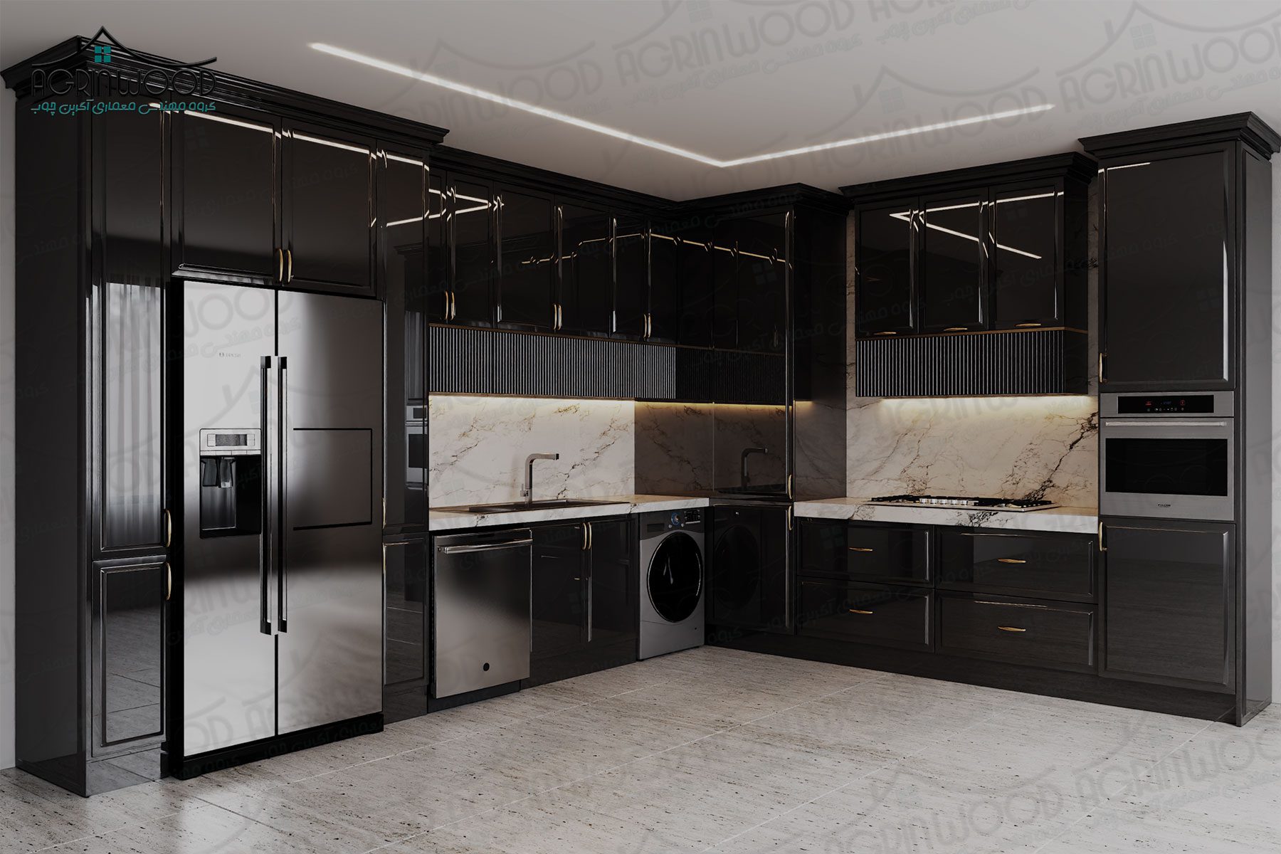 کابینت وکیوم نئوکلاسیک ساده