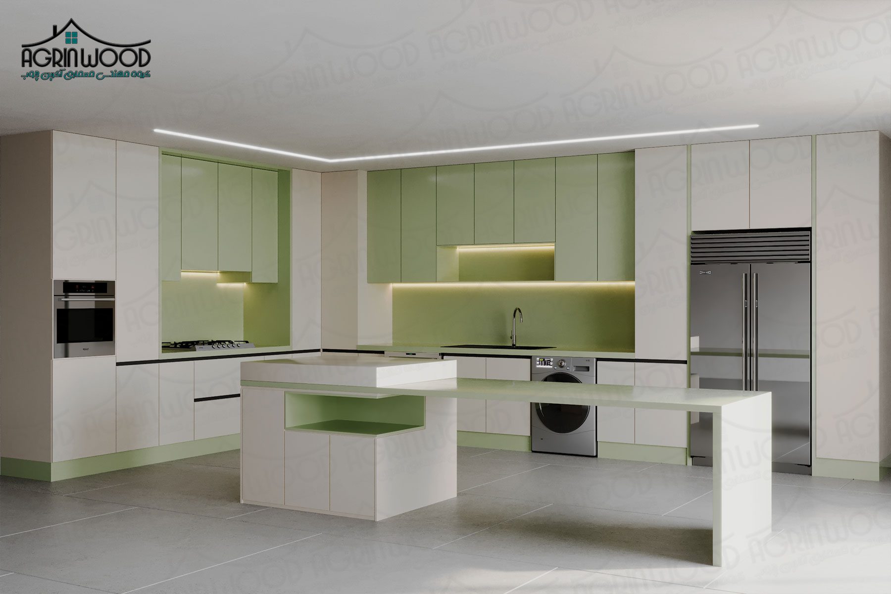 کابینت سبز مدرن