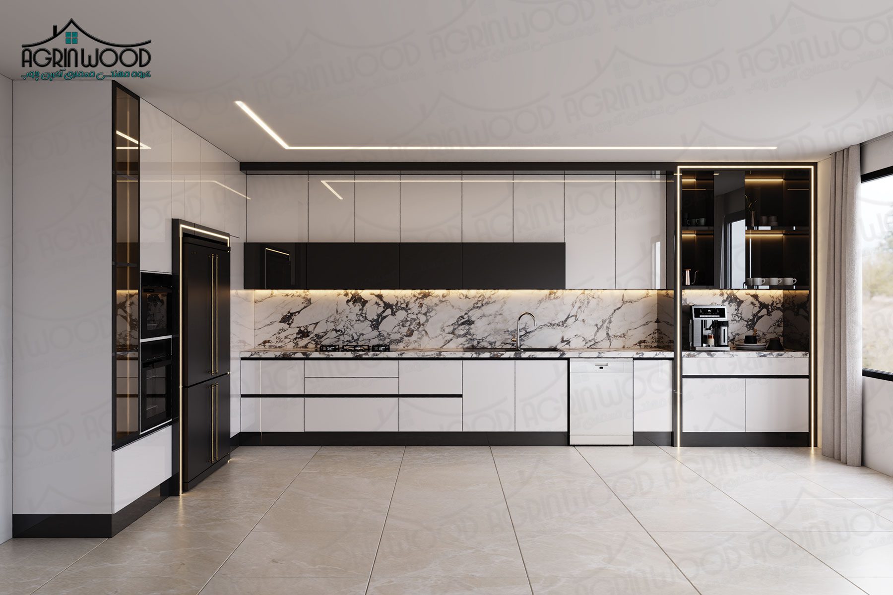 مدل کابینت مدرن سفید