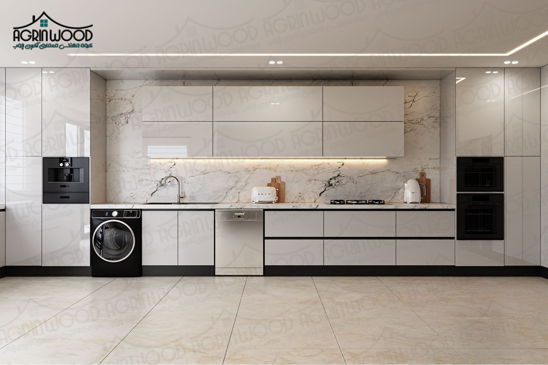 جدیدترین کابینت مینیمال سفید