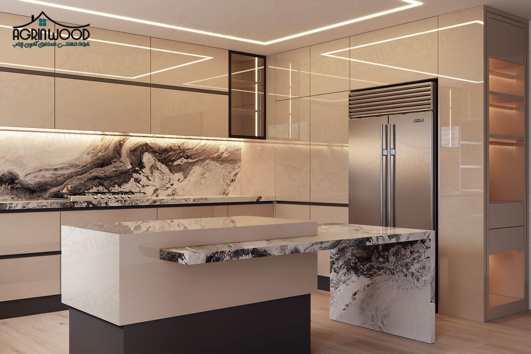 رنگ کابینت کرم رنگ کابینت کرم