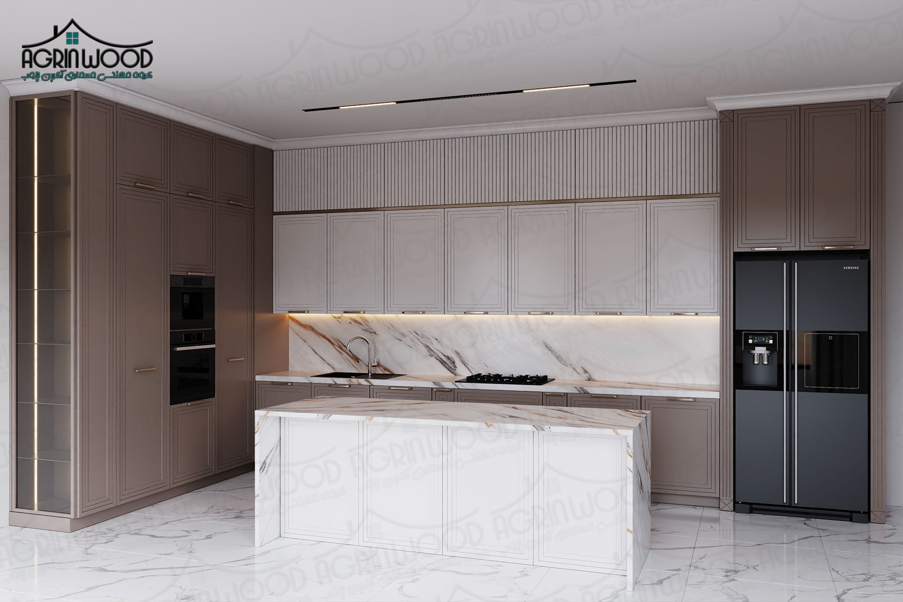 بهترین ترکیب رنگ کابینت نئوکلاسیک