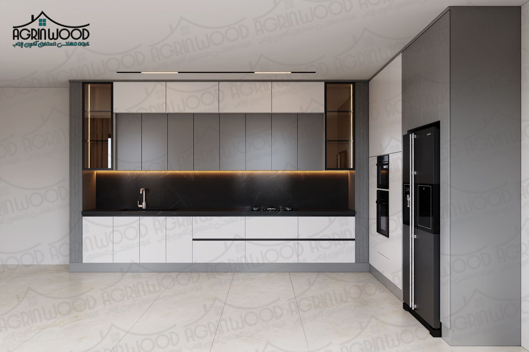 کابینت های گلاس مات یا براق کابینت های گلاس مات یا براق