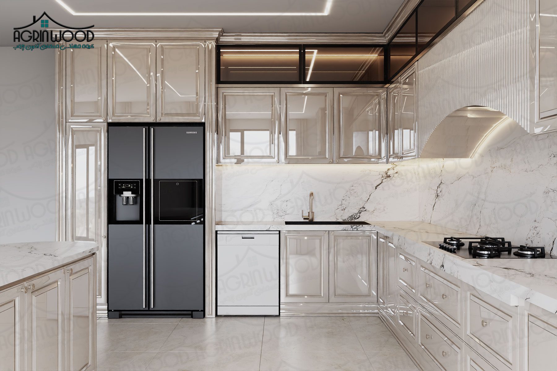 کابینت وکیوم نئوکلاسیک ساده کابینت وکیوم نئوکلاسیک ساده