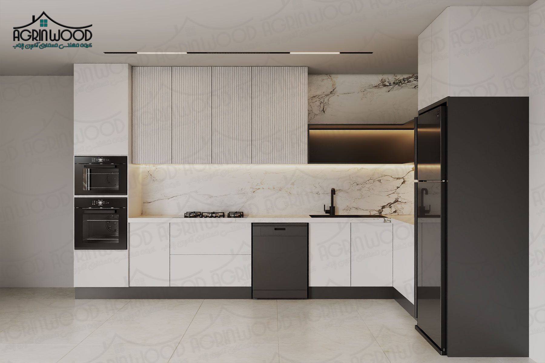 جدیدترین کابینت مینیمال سفید