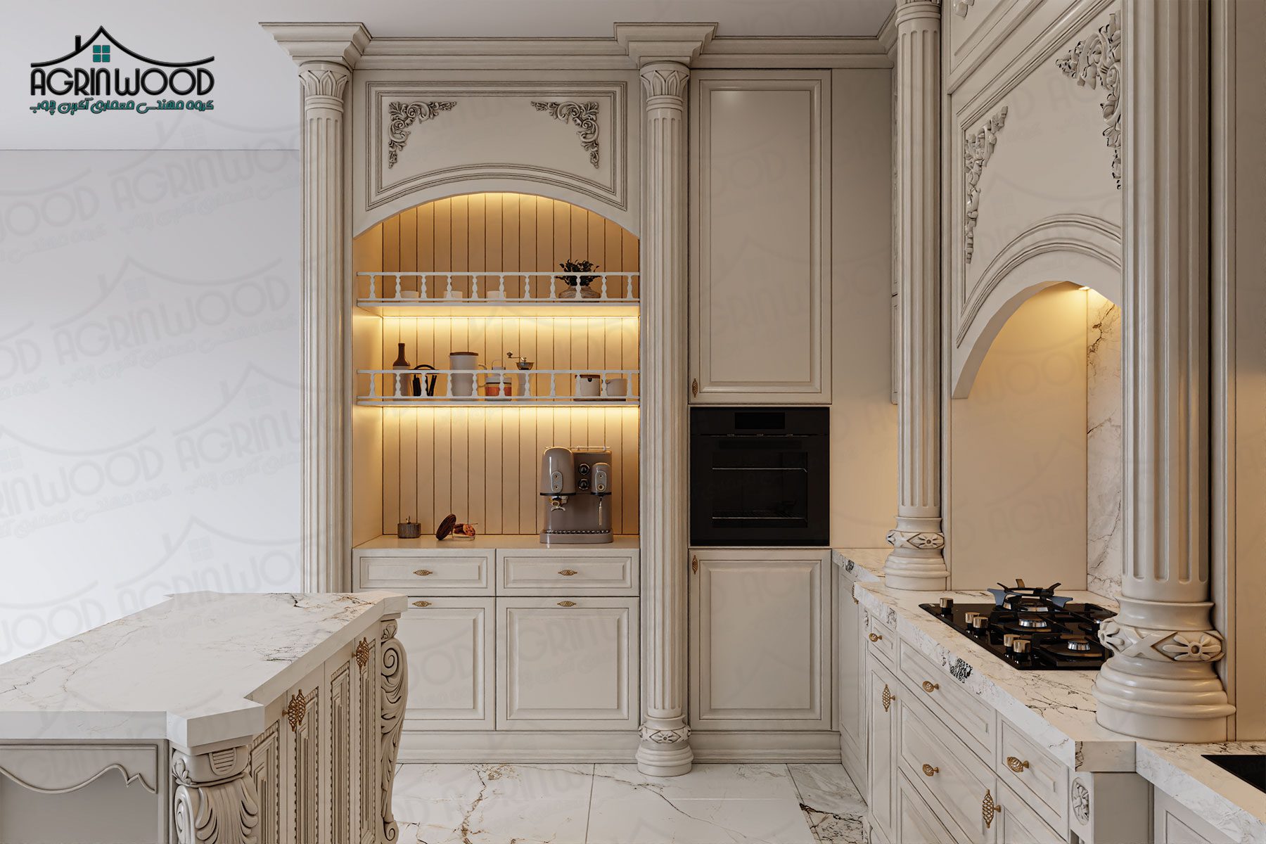 کافی بار کابینت کلاسیک کافی بار کابینت کلاسیک