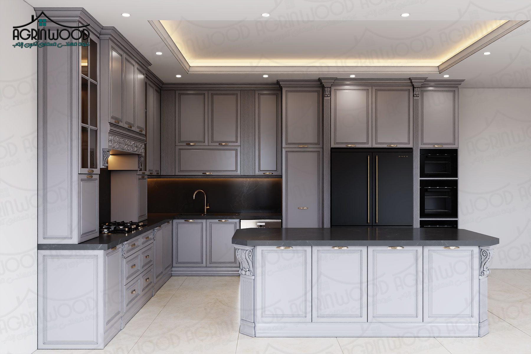 مدل کابینت کلاسیک ساده