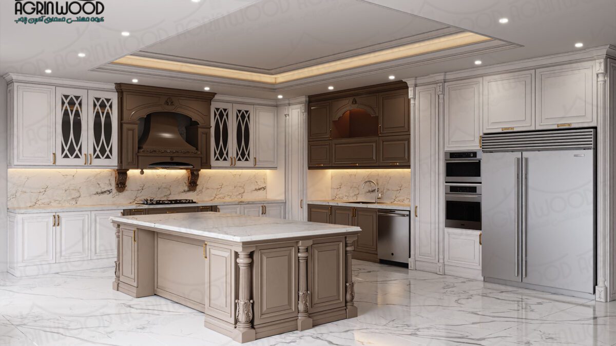 بهترین ترکیب رنگ کابینت کلاسیک