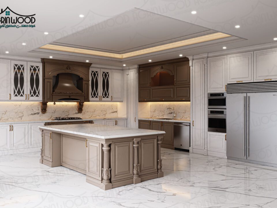 بهترین ترکیب رنگ کابینت کلاسیک